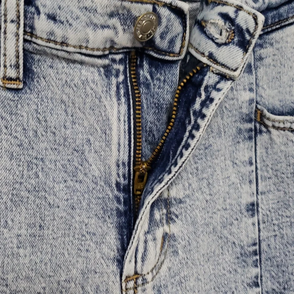 Silver Frisco‎ Tapered high rise acid wash jeans with front seam